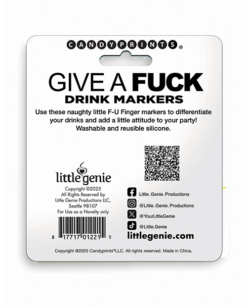 Thumbnail for Give A Fuck Drink Markers 6 pc Set - Multi-Color