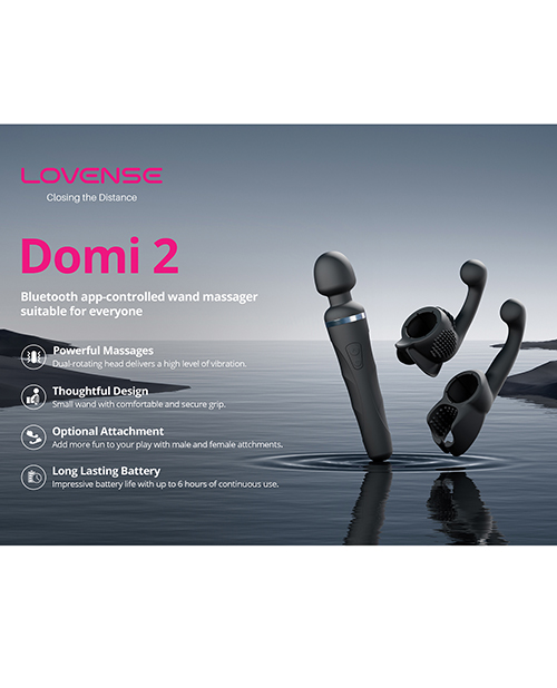 Thumbnail for Lovense Domi 2 Flexible Rechargeable Mini Wand - Black