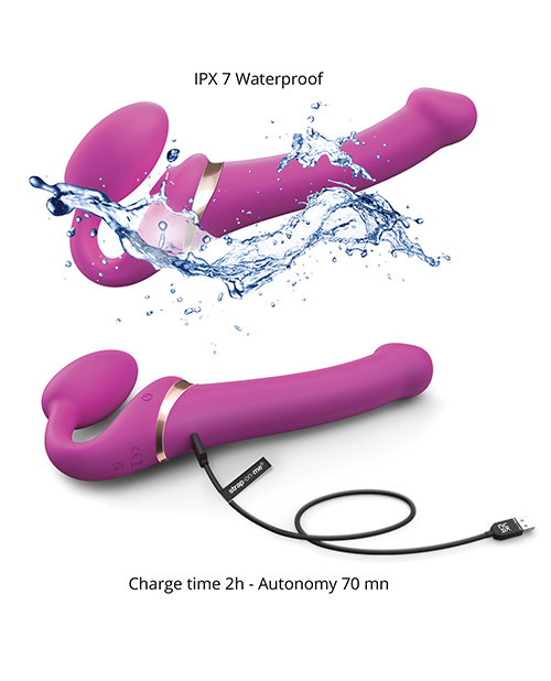 Thumbnail for Strap On Me Multi Orgasm Bendable Strapless Strap On Small - Fuchsia