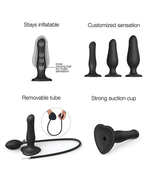 Thumbnail for Strap On Me Inflatable Dildo Plug - Black