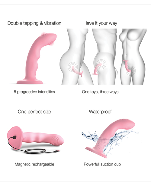 Thumbnail for Strap on Me Tapping Dildo - Rose Coral