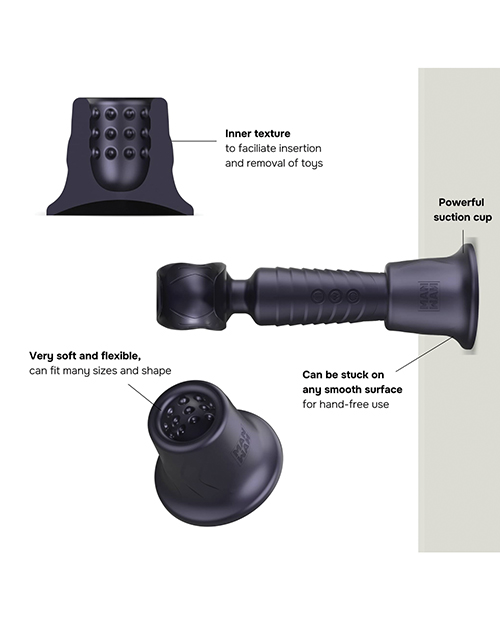Thumbnail for Manwan Holden Suction Cup Wand Holder - Black Plum