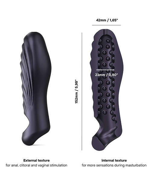 Thumbnail for Manwan RYZER Penis Sleeve - Black Plum