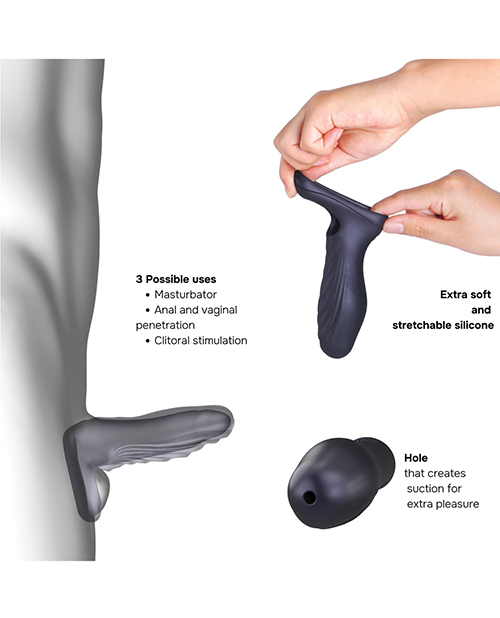 Thumbnail for Manwan RYZER Penis Sleeve - Black Plum
