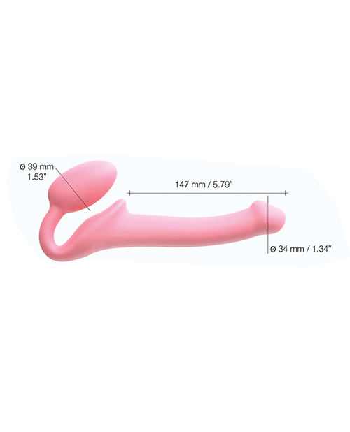 Thumbnail for Strap-on-Me Semi-Realistic Bendable Strap-on - Pink SM