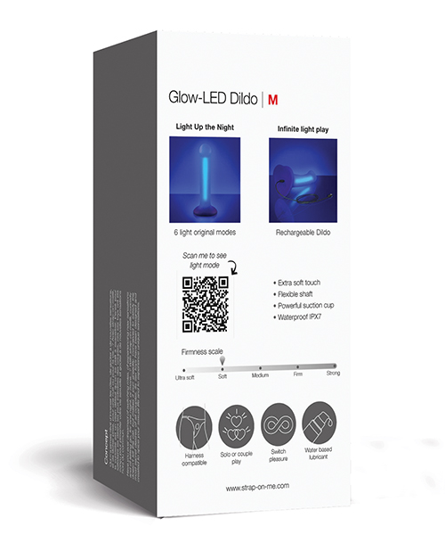 Thumbnail for Strap-on-Me Glow-Led Dildo - Purple