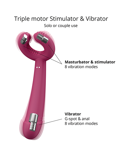 Thumbnail for Love to Love Please Me Multi-Play Vibrator - Plum Star