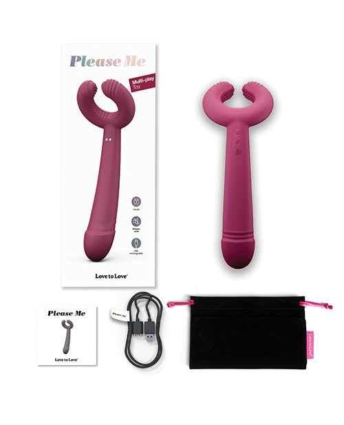Thumbnail for Love to Love Please Me Multi-Play Vibrator - Plum Star