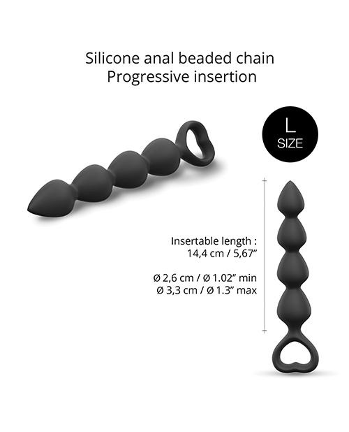 Thumbnail for Love to Love Bing Bang Anal Bead - Black Onyx Large