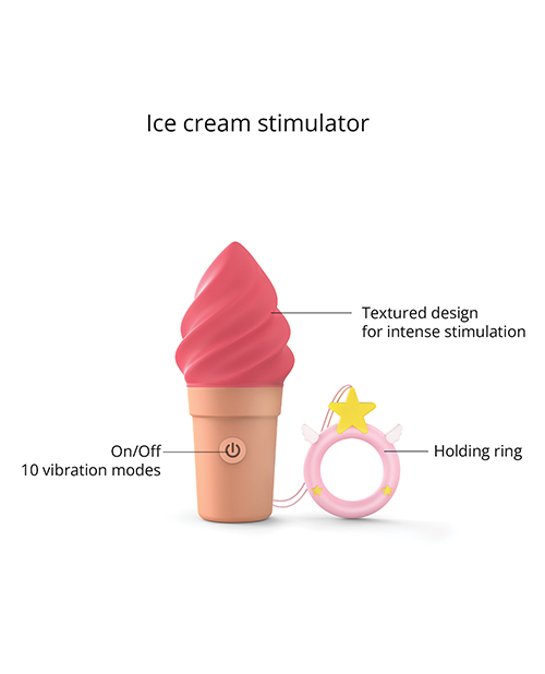 Thumbnail for Love to Love Cand&apos;ice Ice Cream Cone Stimulator - Raspberry Jolly