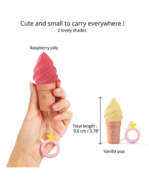 Thumbnail for Love to Love Cand&apos;ice Ice Cream Cone Stimulator - Raspberry Jolly
