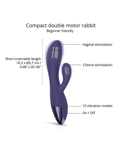 Thumbnail for Love to Love Funky Bunny Small Rabbit - Midnight Indigo