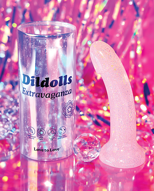 Thumbnail for Love to Love Curved Suction Cup 24k Gold Dildolls Extravaganza - Gold