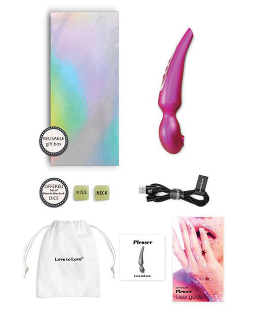 Thumbnail for Love to Love Flapping Head Pleaser Wand - Iridescent Berry
