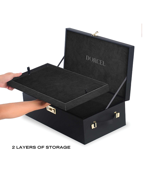 Thumbnail for Dorcel Le Coffret Prestige Edition Built-in Combination Lock Storage Box - Black