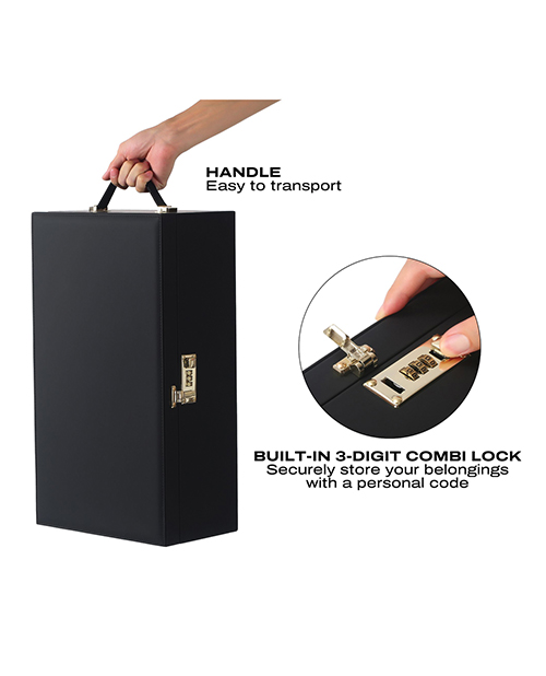 Thumbnail for Dorcel Le Coffret Prestige Edition Built-in Combination Lock Storage Box - Black