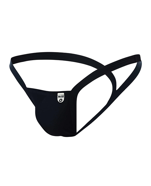 Thumbnail for Male Basics Y Buns Thong Black XL