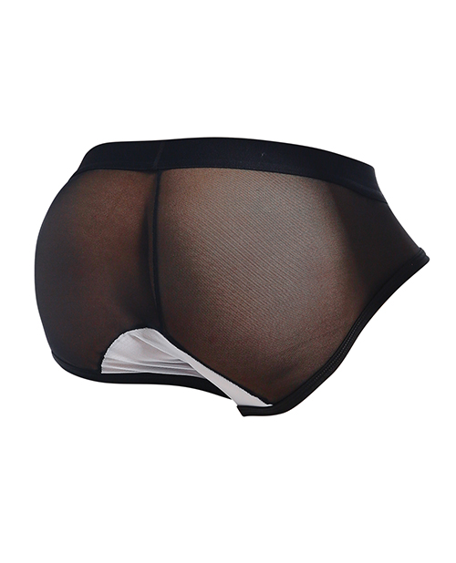 Thumbnail for Male Basics MOB Maitre D Brief, Bow &amp; French Cuffs Black/White SM