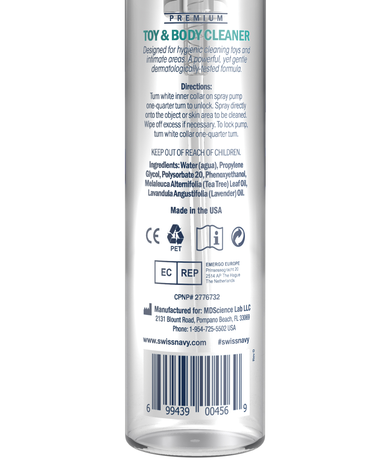 Thumbnail for Swiss Navy Toy & Body Foaming Cleaner - 7 oz