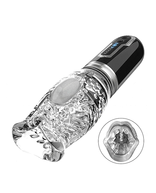 Thumbnail for The Male Rose 3 Thrusting, Rotating & Vibrating Oral Sex Masturbator - Black