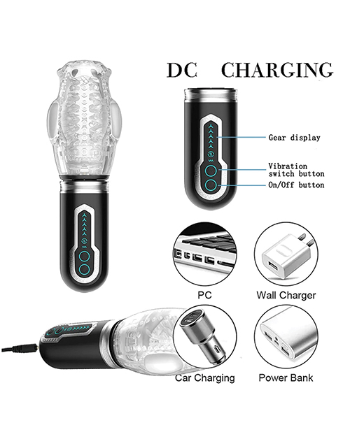 Thumbnail for The Male Rose 3 Thrusting, Rotating & Vibrating Oral Sex Masturbator - Black