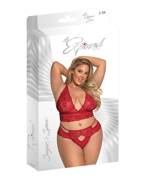 Thumbnail for Sugar &amp; Spice Bra &amp; Panty Red QN
