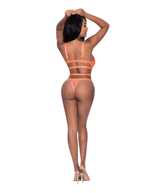 Thumbnail for Rude Awakening Strappy Teddy Orange S/M