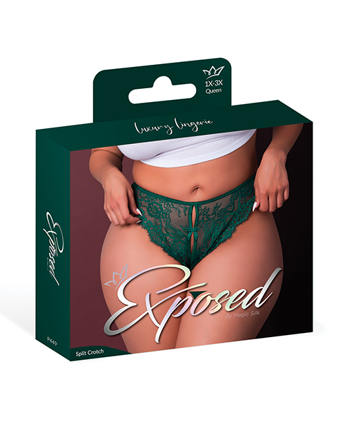 Thumbnail for Evermore Split Crotch Panty - Emerald QN