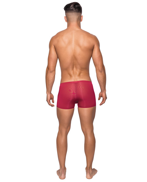 Thumbnail for Seamless Sleek Short w/Sheer Pouch Red MD