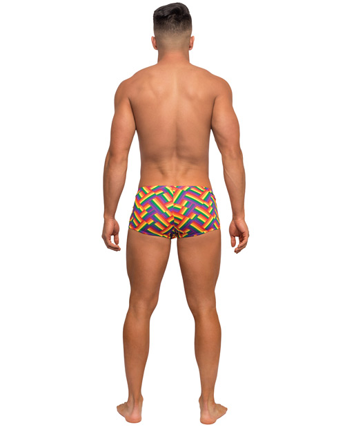 Thumbnail for Pride Fest Contoured Pouch Mini Short Rainbow XL