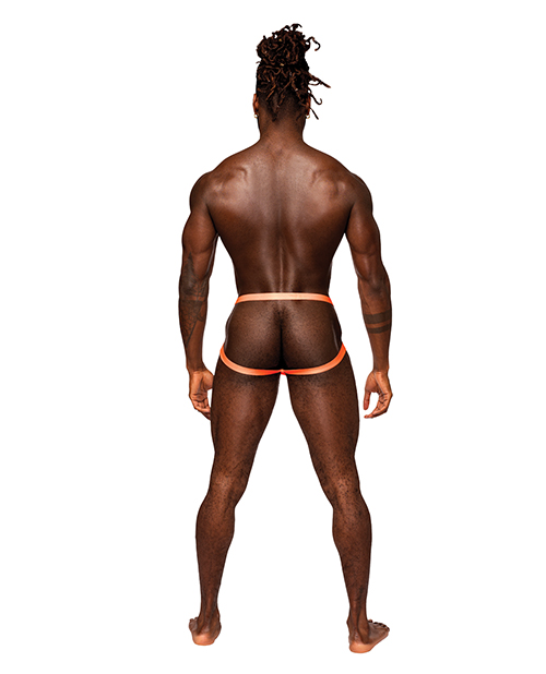 Thumbnail for Rude Awakening Mesh Ring Jock Neon Orange S/M
