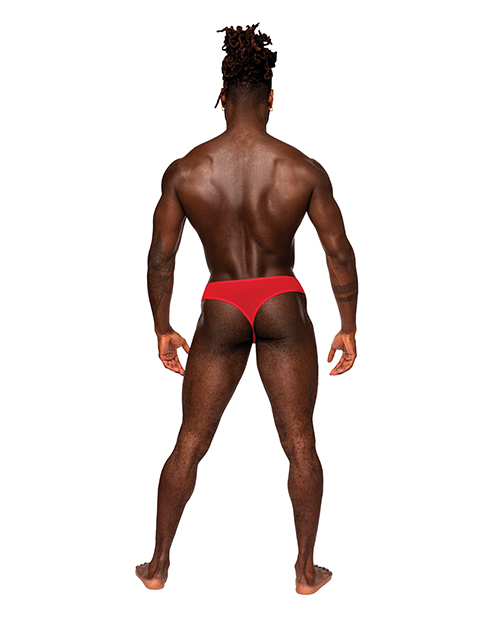 Thumbnail for Sassy Lace Open Ring Thong Red L/XL