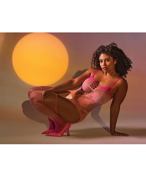 Thumbnail for Floral Ombre Bodysuit - Pink Ombre QN