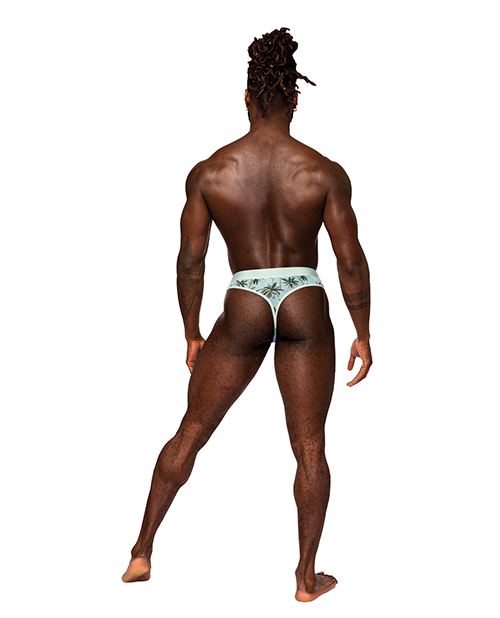Thumbnail for Sheer Prints Mesh Poly Spandex Thong Flamingo L/XL