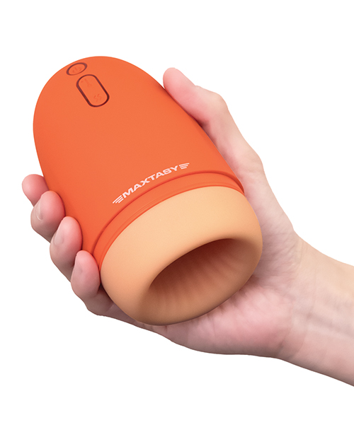 Thumbnail for Maxtasy Stamina Master Heat up &amp; Vibrating Stroker - Orange