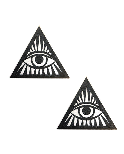 Thumbnail for Neva Nude Eye of Providence Pasties - Black/White O/S