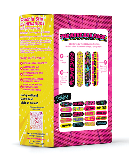 Thumbnail for Neva Nude Plur Vibes Ouchie Stix Bandages Pack of 40