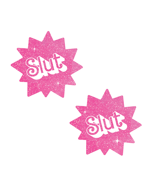 Thumbnail for Neva Nude Glitter Slut Fun Pasties - Pink O/S