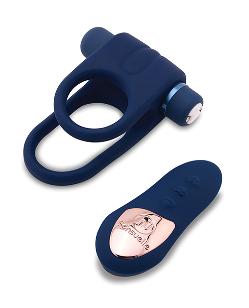 Thumbnail for Nu Sensuelle Silicone Remote Control XLR8 Turbo Boost Bullet Ring - Navy