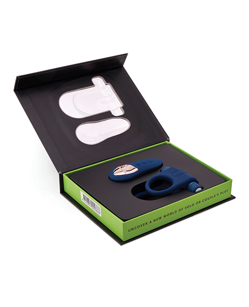 Thumbnail for Nu Sensuelle Silicone Remote Control XLR8 Turbo Boost Bullet Ring - Navy