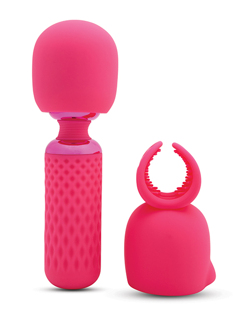 Thumbnail for Nu Sensuelle Harlow Mini Wand w/Masturbator Attachment - Pink