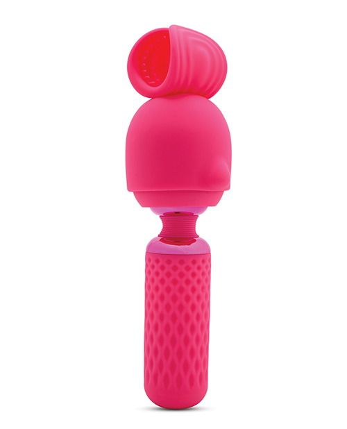 Thumbnail for Nu Sensuelle Harlow Mini Wand w/Masturbator Attachment - Pink