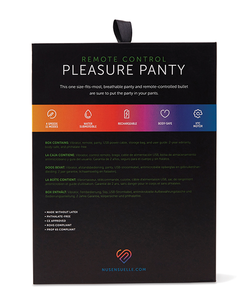 Thumbnail for Nu Sensuelle Pleasure Panty Bullet w/Remote Control 15 Function - Purple