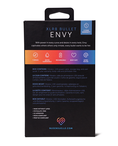 Thumbnail for Nu Sensuelle Envy XLR8 Bullet w/Nitro Motor - Deep Turquoise