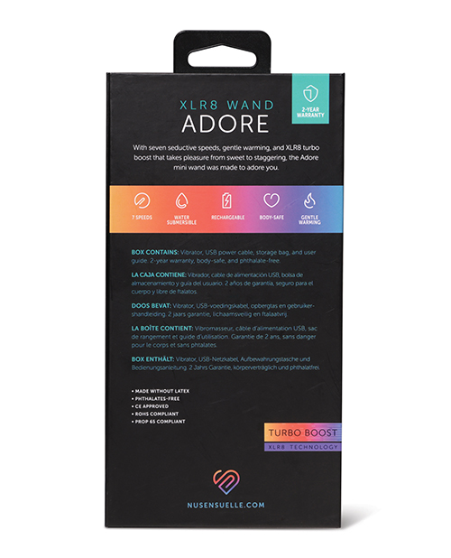 Thumbnail for Nu Sensuelle Adore XRL8 Wand w/Heat - Black