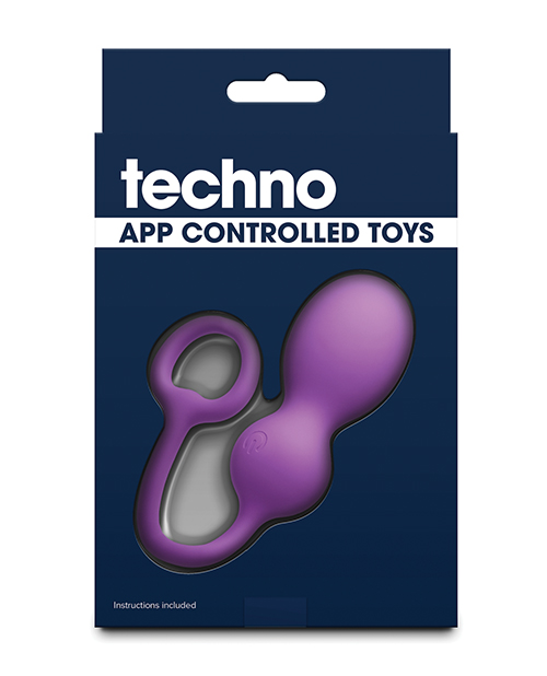 Thumbnail for Techno Bop Butt Plug w/Cock Ring - Violet