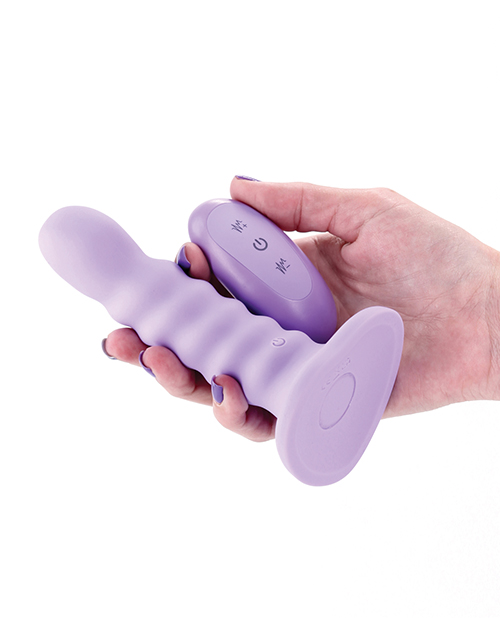 Thumbnail for Colours - Ribbed - 5&quot; Vibrating Dildo - Purple