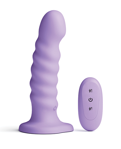 Thumbnail for Colours - Ribbed - 6&quot; Vibrating Dildo - Purple