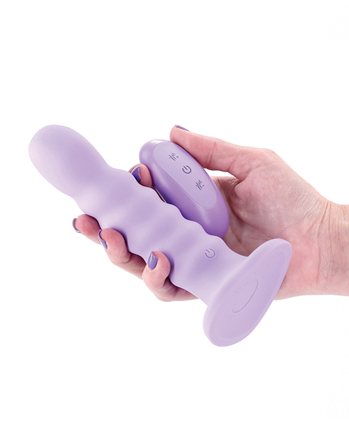 Thumbnail for Colours - Ribbed - 6&quot; Vibrating Dildo - Purple