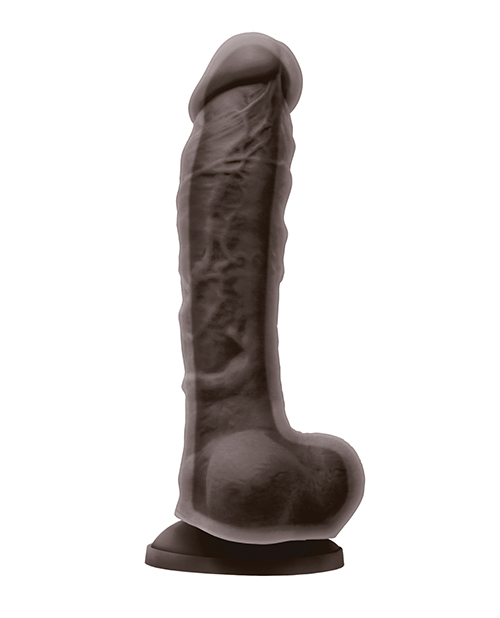 Thumbnail for Colours Dual Density 8" Dildo - Dark Brown